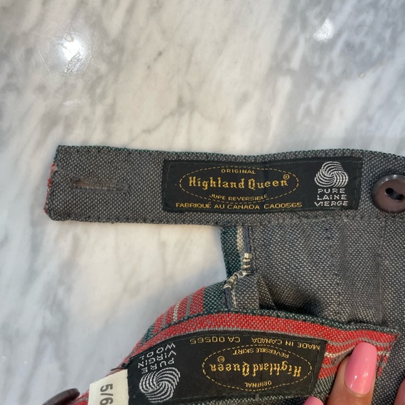 Vintage HIGHLAND QUEEN Reversible 100% Wool Skirt - Picture 6 of 7